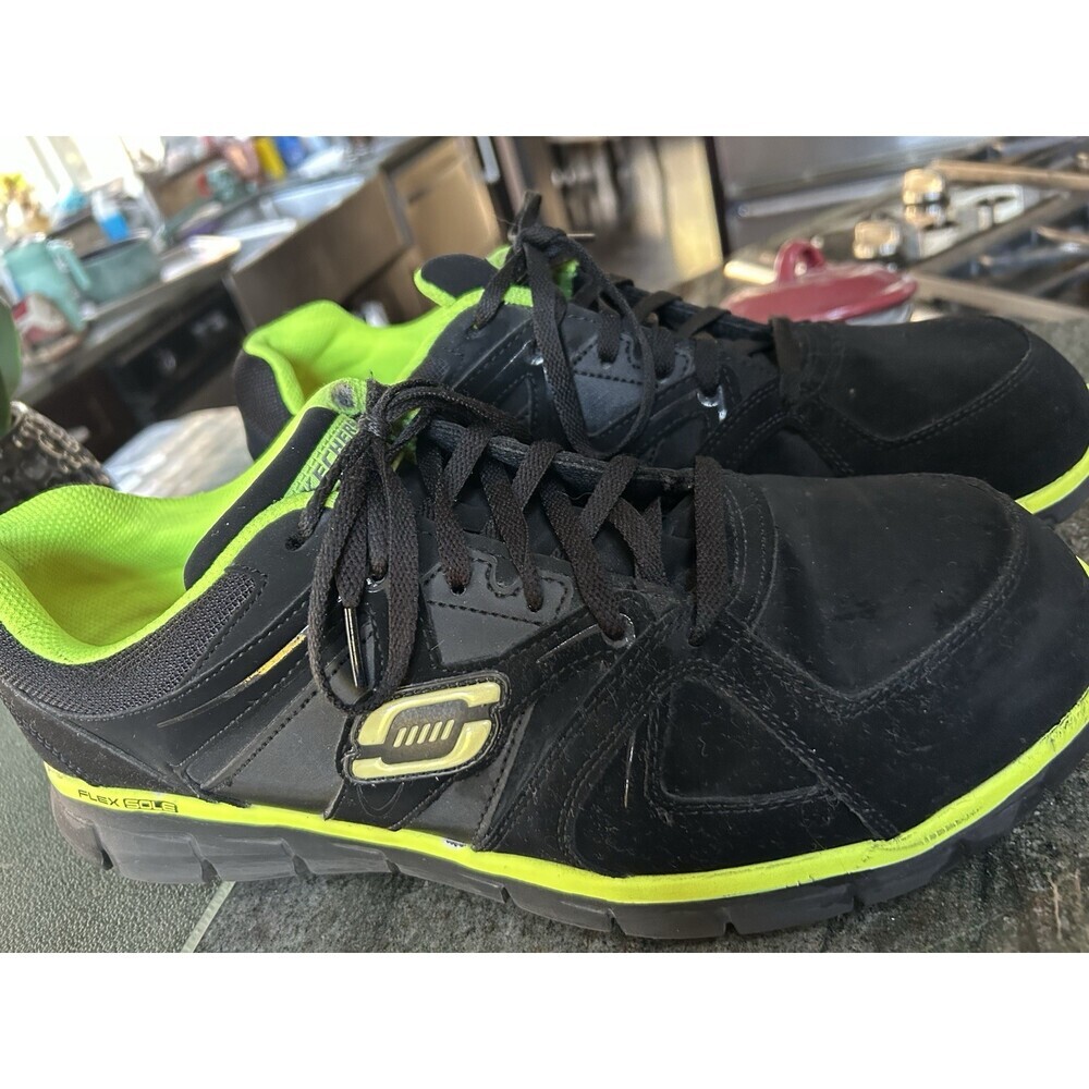 Skechers Safety Toe Sneakers SZ 12 Men's Slip Resistant Memory Foam - Picture 3 of 9
